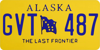 AK license plate GVT487