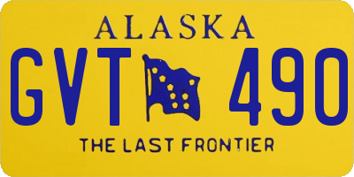 AK license plate GVT490