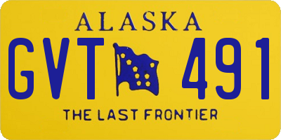 AK license plate GVT491