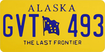 AK license plate GVT493