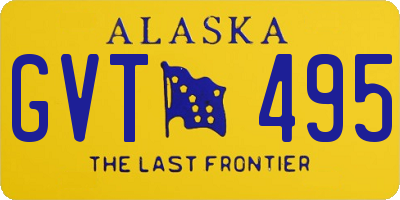 AK license plate GVT495