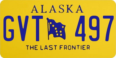 AK license plate GVT497