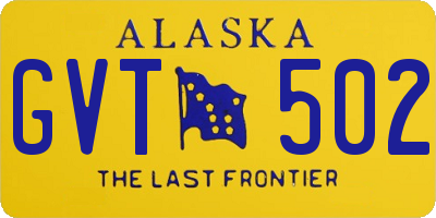 AK license plate GVT502