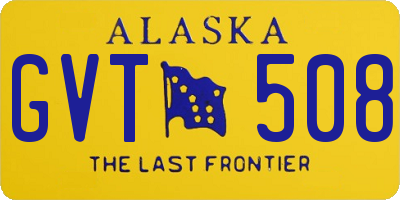 AK license plate GVT508