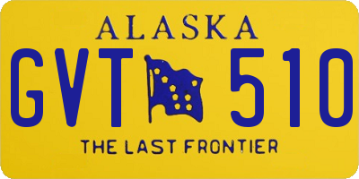 AK license plate GVT510