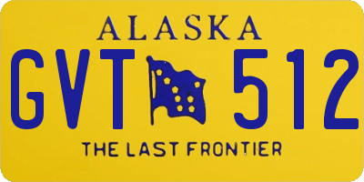 AK license plate GVT512