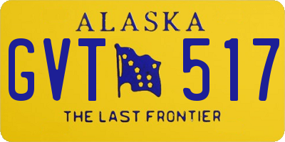 AK license plate GVT517