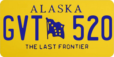 AK license plate GVT520