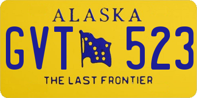 AK license plate GVT523