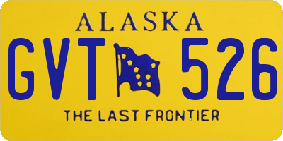 AK license plate GVT526