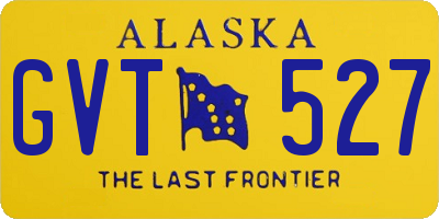 AK license plate GVT527