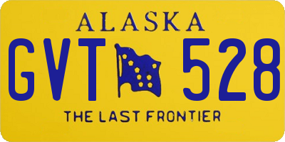 AK license plate GVT528