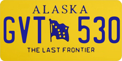 AK license plate GVT530