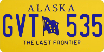 AK license plate GVT535