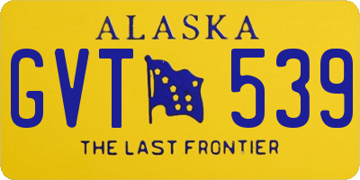 AK license plate GVT539