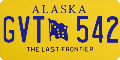 AK license plate GVT542