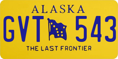 AK license plate GVT543