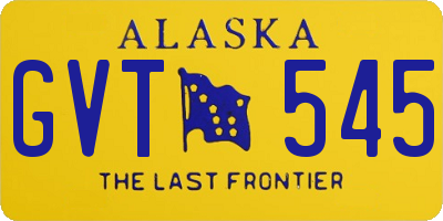 AK license plate GVT545