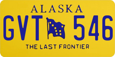 AK license plate GVT546