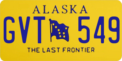 AK license plate GVT549