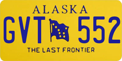 AK license plate GVT552