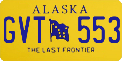 AK license plate GVT553