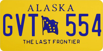 AK license plate GVT554