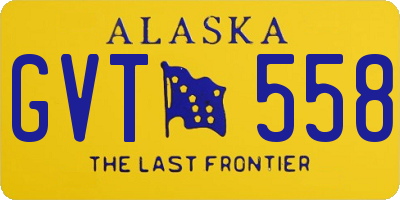 AK license plate GVT558