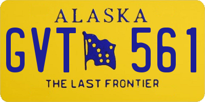 AK license plate GVT561