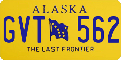 AK license plate GVT562