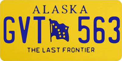 AK license plate GVT563