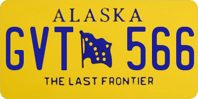 AK license plate GVT566