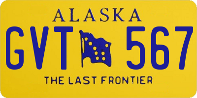 AK license plate GVT567