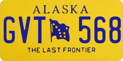 AK license plate GVT568