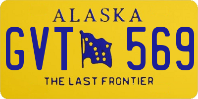 AK license plate GVT569