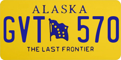 AK license plate GVT570