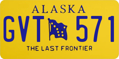 AK license plate GVT571