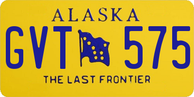 AK license plate GVT575