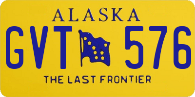 AK license plate GVT576