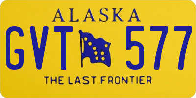 AK license plate GVT577