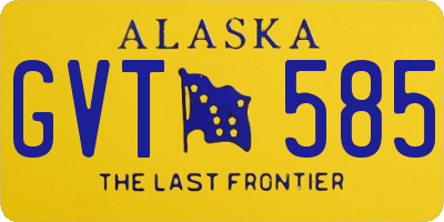 AK license plate GVT585