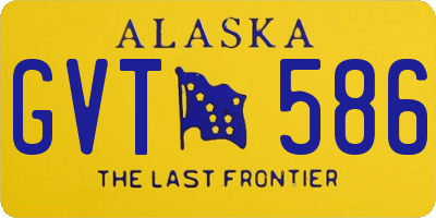 AK license plate GVT586