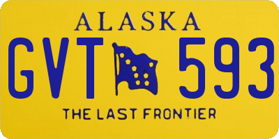 AK license plate GVT593