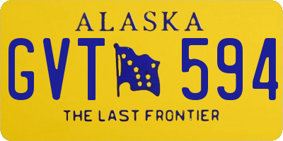 AK license plate GVT594