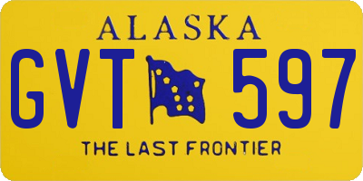 AK license plate GVT597