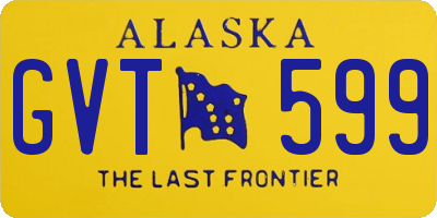 AK license plate GVT599