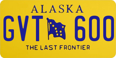 AK license plate GVT600