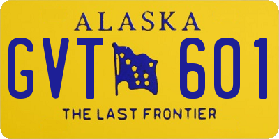 AK license plate GVT601