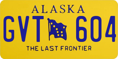 AK license plate GVT604