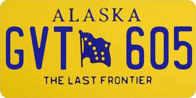AK license plate GVT605